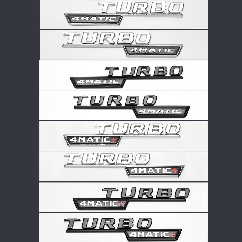 Suitable for Mercedes-Benz modified AMG43/53/63 leaf side label TURBO4MATIC letter car labeling