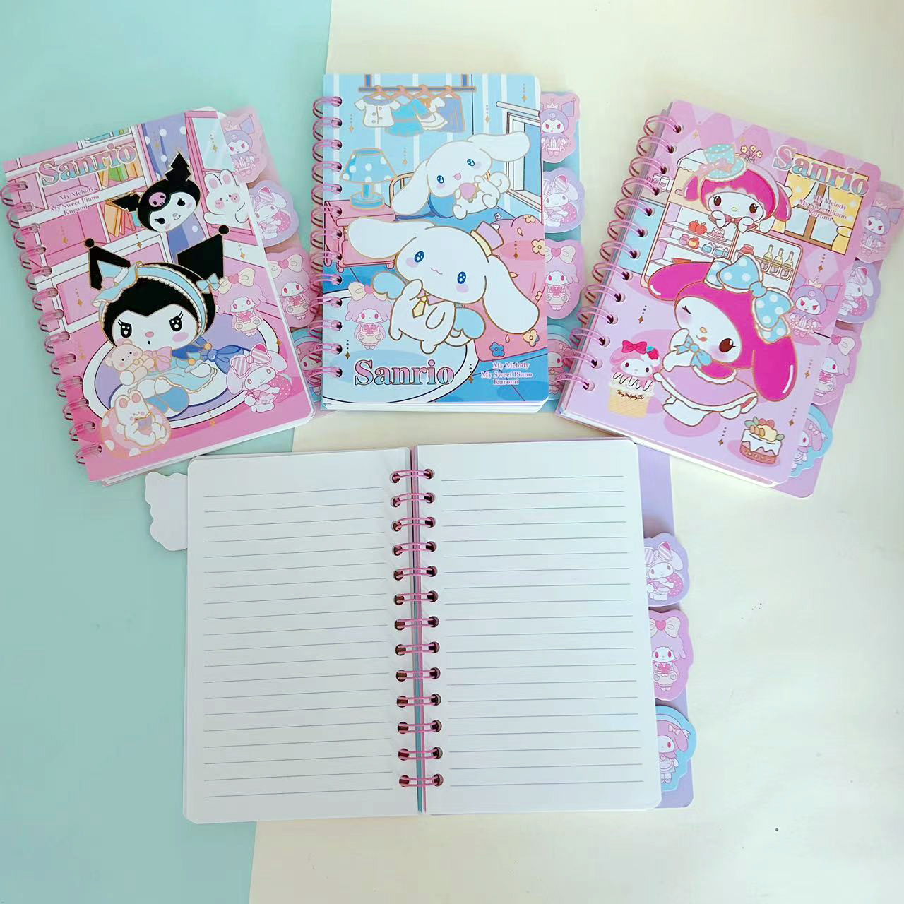 Cuaderno Espiral con Diseño de Mascota Adorable, Cuaderno Escolar Kuromi de Alta Calidad, Planificador Espiral con Hojas Intercaladas, Diario, Agenda.