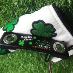 ゴルフクラブ 四つ葉のクローバー クラウン ラッキーパターカバー付き精密パター