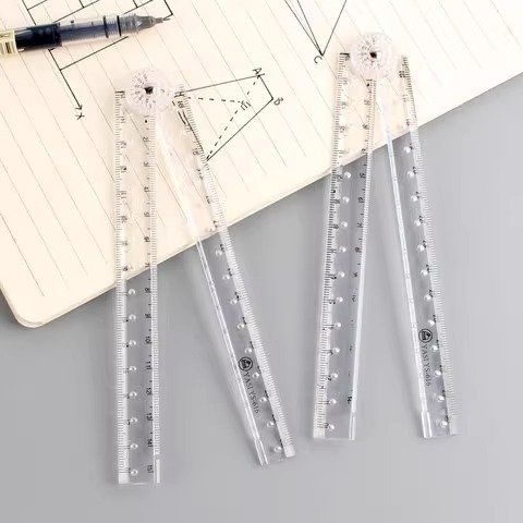 リトルレッドブッククリエイティブアクリル透明折りたたみ定規シンプルなスケールプラスチック定規描画定規 30 センチメートル|undefined