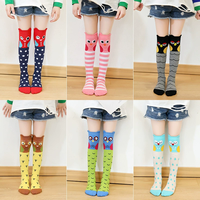 Детские демисезонные knee socks осень, Cartoon высокие ботинки для мужчин и женщин, средняя длина