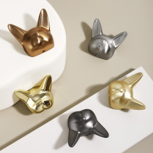 北欧鞋柜衣柜挂钩现代简约玄关锌合金挂衣钩黑色法斗小狗创意衣钩