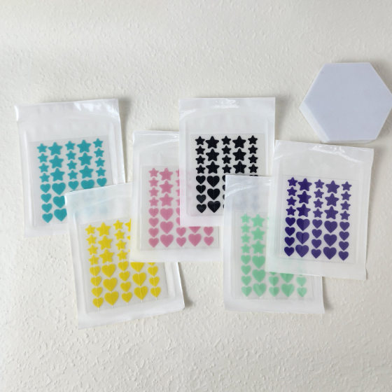 Cross-border explosions color acne stickers source factory wholesale star heart-shaped pus-absorbing isolation hydrocolloid dressing acne