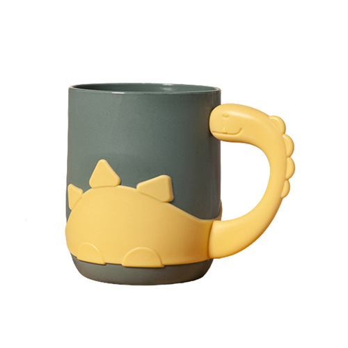 Creative dinosaur mouthwash cup, cute shape, parent-child home toothbrushing cup, student wash cup, children's plastic mouth cup