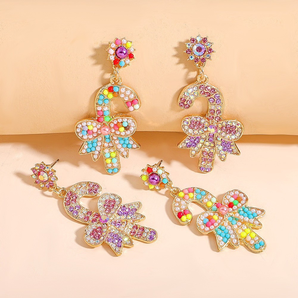 Christmas Tree, Santa Claus Pattern Women's Gender 1 Pair Christmas Cute Christmas Tree Santa Claus Alloy Drop Earrings