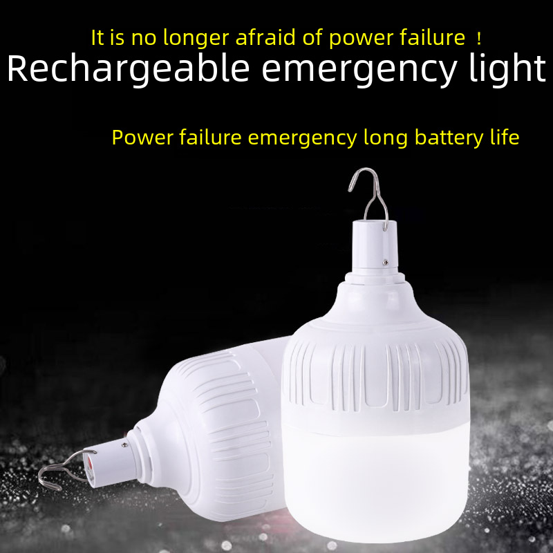 LED emergency bulb for night market stall, outdoor camping USB charging bulb, home use power outage emergency bulb