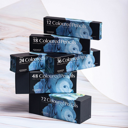 Cross-border Amazon colored pencil set 72 colors oily colored pencil painting colored pencils ocean oil painting style box