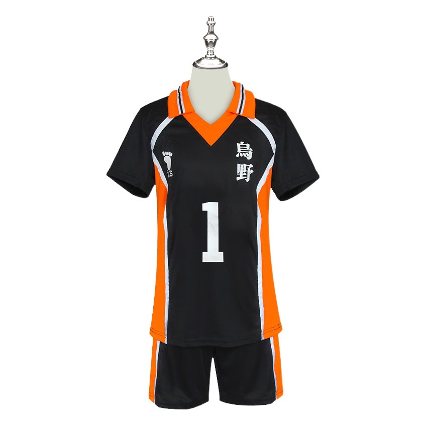 Voleibol uniforme Junior anime voleibol traje uniforme Cosplay Jersey Wu Ye voleibol universitario uniforme en stock image 1
