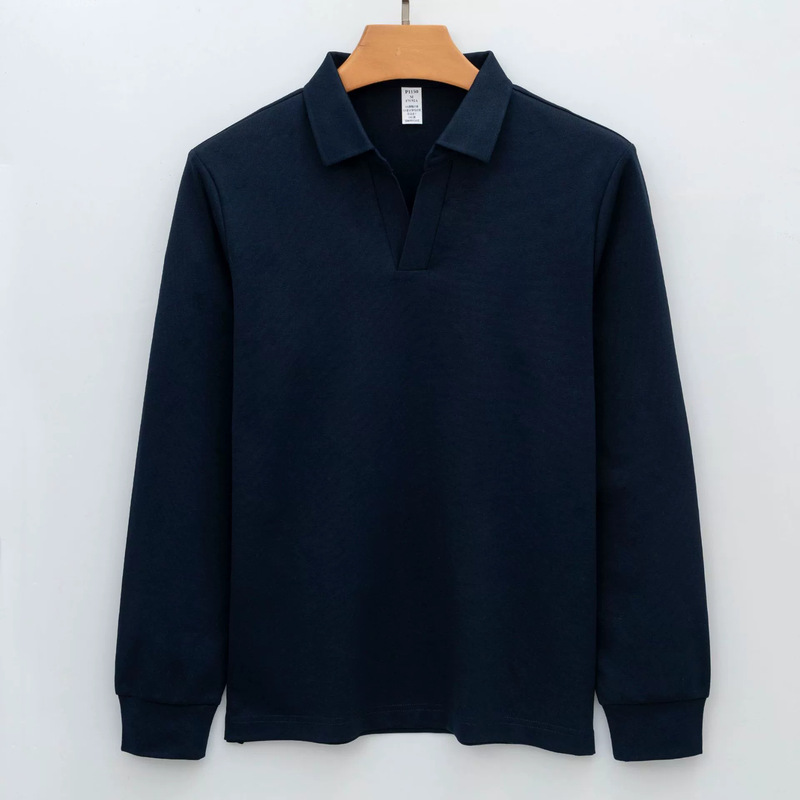 高級カモメ襟長袖吸湿速乾ソロナ抗菌Tシャツ高級作業服ラペルポロシャツ男性用|undefined