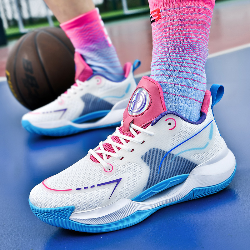 Zapatillas de Baloncesto de Malla y Caucho con Amortiguación y Ligeras para Cancha de Baloncesto image 8