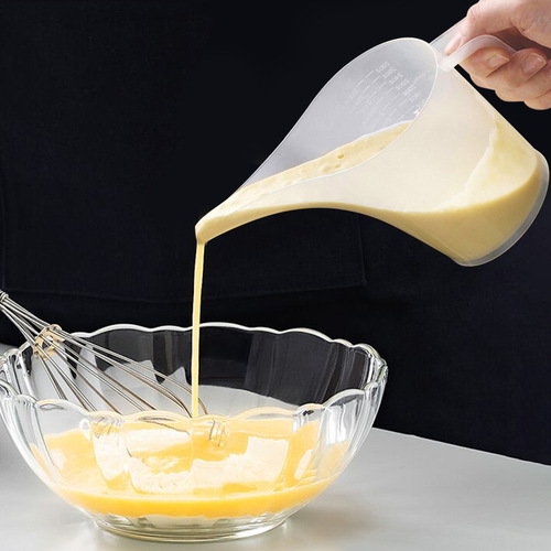 Long mouth measuring cup 1000ML with scale liquid injection pot baking measuring cup 1L laboratory measuring cup cake dispenser household