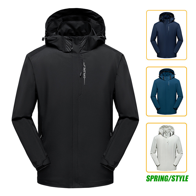 Chaqueta deportiva para hombres 2024 primavera nueva moda casual vestir impermeable chaqueta al aire libre ropa de hombre