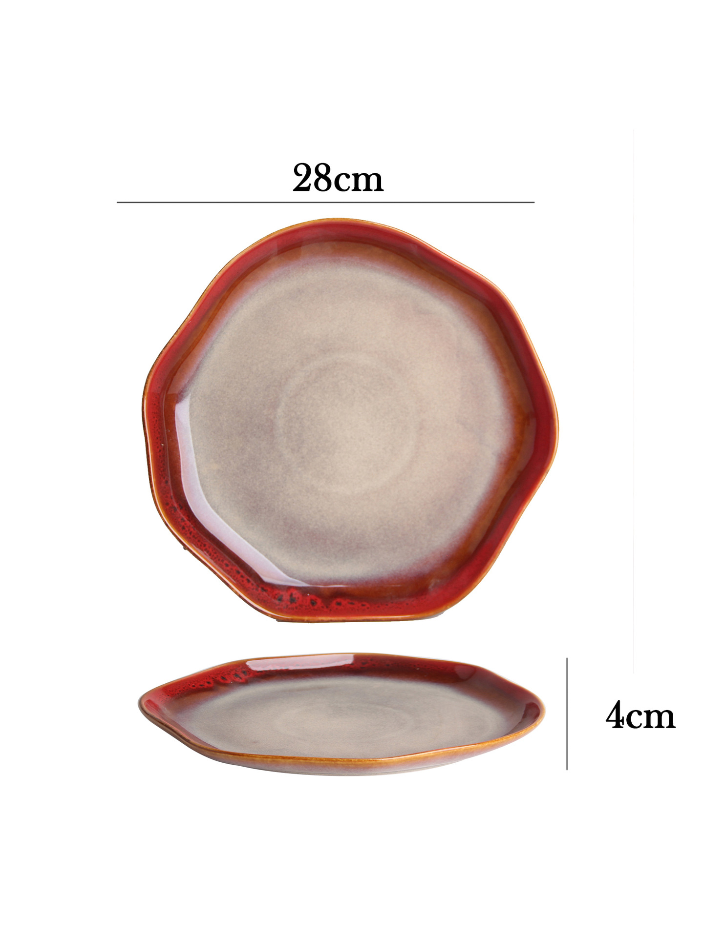 Serie de miel de estilo japonés plato de cerámica para el hogar Hotel plato de fruta personalizado plato de postre plato de carne occidental plato de pescado plato plano