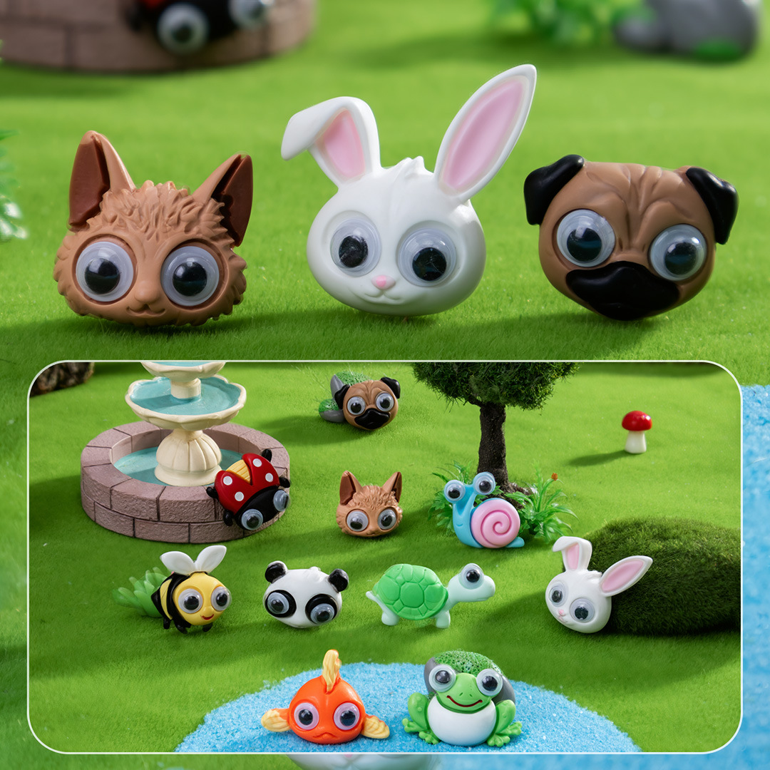 树脂仿真卡通动物兔子熊猫蜜蜂乌龟耳环耳钉挂件吊坠DIY饰品配件