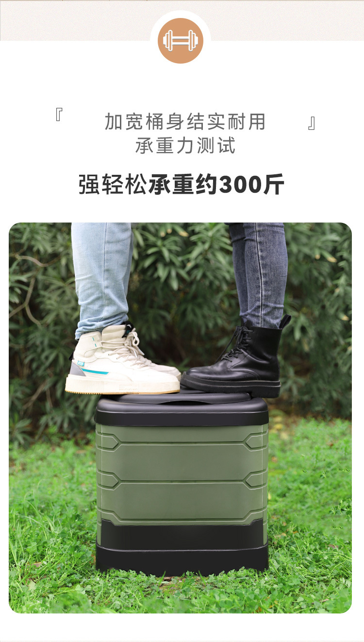 Car/Outdoor Folding Toilet Outdoor Camping Car Toilet Foldable Portable Emergency Toilet