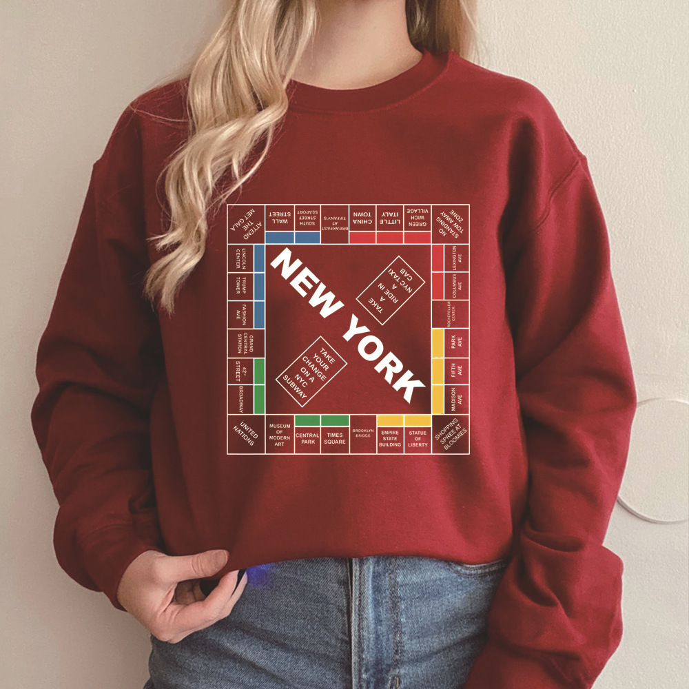 New York Monopoly Sweatshirt and Just Like That Hoodied New