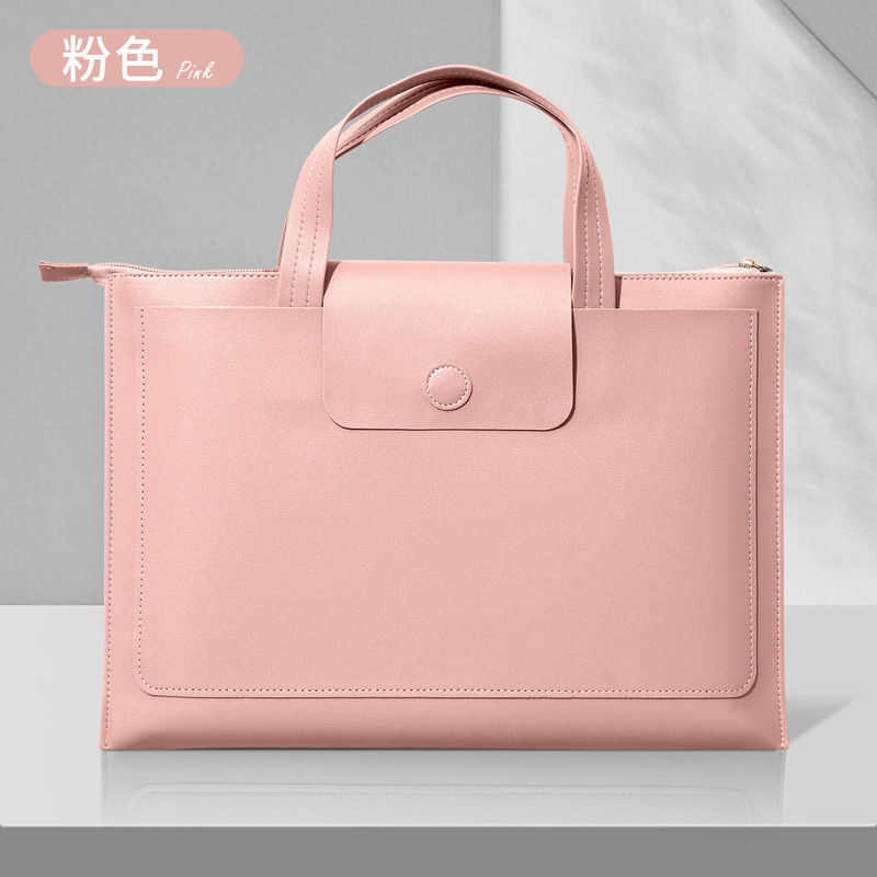 A4皮质商务文件袋手提公文包会议资料袋手提拉链式大容量定制logo|undefined