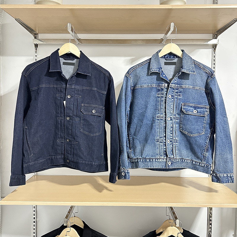 Men's 2023 Autumn Denim Jacket Retro Loose Casual Jacket Coat M459587 Men's 2023 Autumn Denim Jacket Retro Loose Casual Jacket Coat M459587