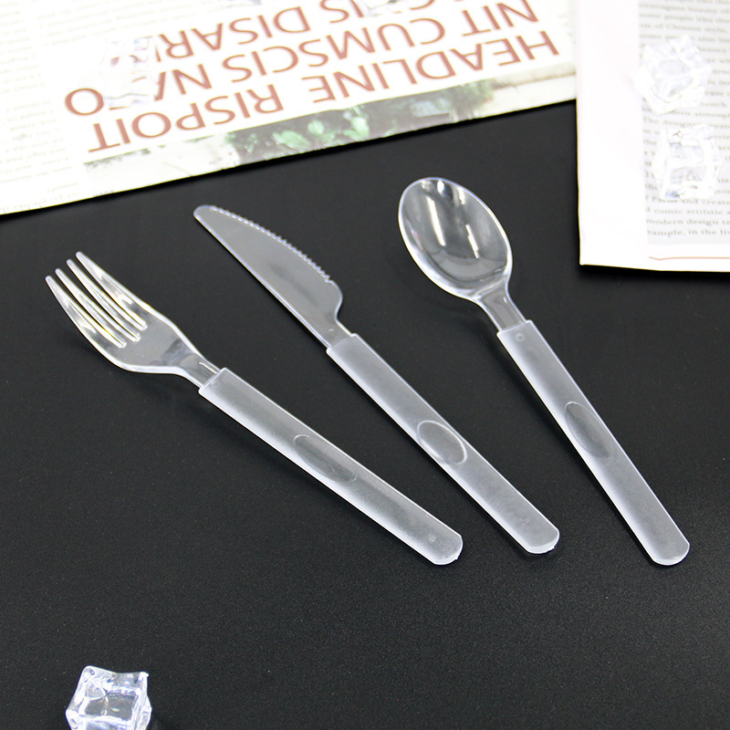 Disposable Large Weight American-Style Spoons 6g Clear Pack Food-Grade Thickened Plastic Tableware Export Disposable Large Weight American-Style Spoons 6g Clear Pack Food-Grade Thickened Plastic Tableware Export