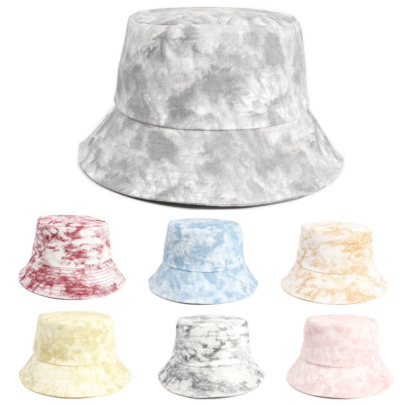 Unisex Mode Tie-dye Breite Traufen Bucket Hat display picture 1