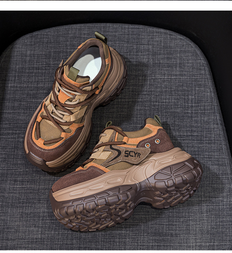 Giày sneaker nữ chunky đế dày phong cách retro, tăng chiều cao, phối màu vintage — Cam 5021, Xanh dương 5021, Tím 5021 chi tiết 16