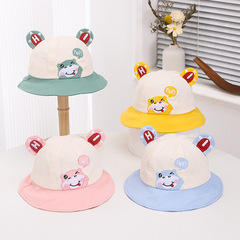 POF小牛嬰兒帽子春可愛男寶女寶盆帽寶寶戶外運動遮陽防曬漁夫帽