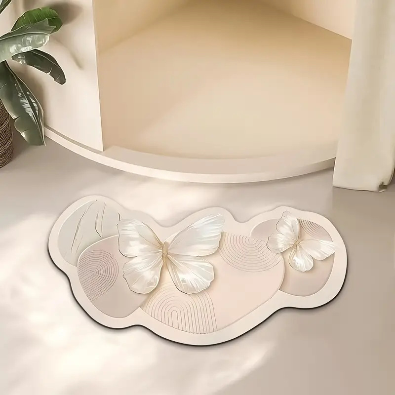 3d blommig diatomit badrumsmatta halkfri absorberande_voghion.com