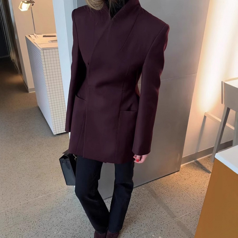 高品质高品质跨境跨境欧美女装速卖通时尚个性西装外套白一件代发|undefined