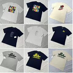 Aime Leon Dore Abstract Color Block Logo Print Summer High Street Unisex Loose Casual Short Sleeve T-Shirt Trendy