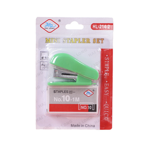Mini stapler set, student office stationery supplies, small size 10 stapler, holiday gift for primary school students