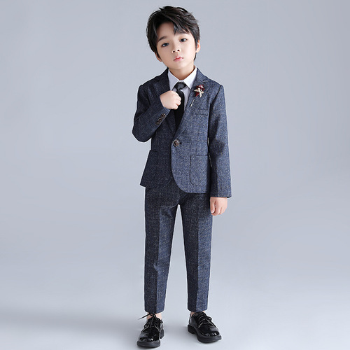 Children's small suit, Korean style boy's stage performance clothing, British style flower girl dress, piano performance clothing factory wholesale