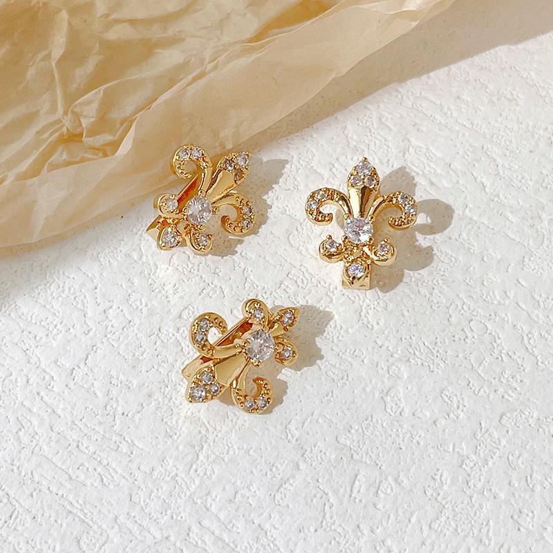 Inlay Design 1 Piece Copper Solid Color Earring Findings Earring Accessories