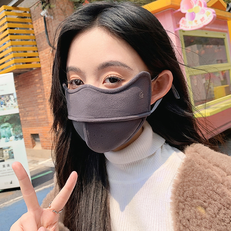 2025秋冬女性用暖かいマスク、5D立体目の保護、ベルベットの柔らかいフィッシュボーン、高見えする防寒サイクリングマスク|undefined