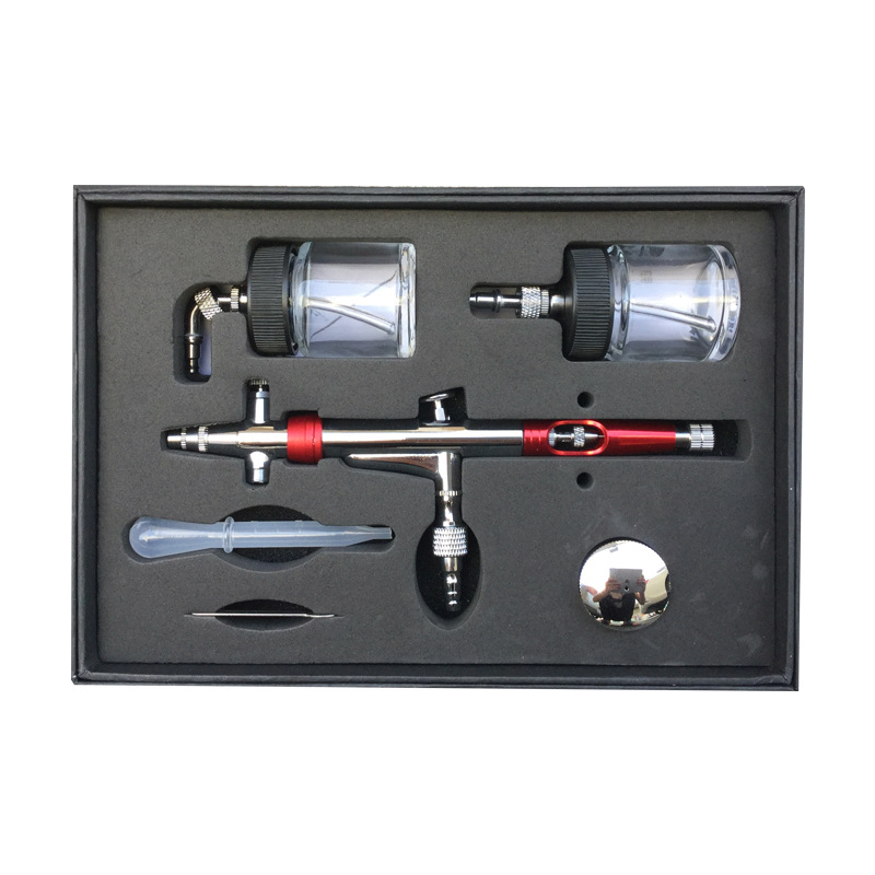 模型气泵上色双动可旋转360度喷笔0.3mm上壶下壶侧壶三模式喷枪笔