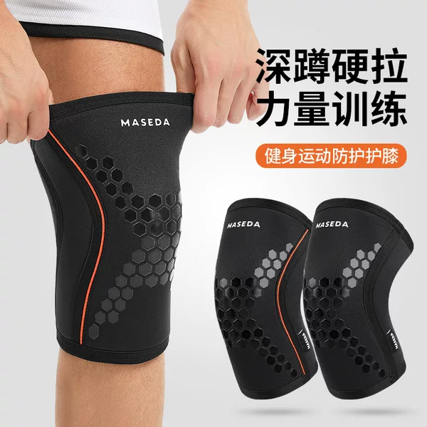 Cross-Border Hercules Knee Pads 7mm Thickeneded Diving Material Pressurized Knee Pads Weightlifting Lower Limb Strength Training Leg Pads