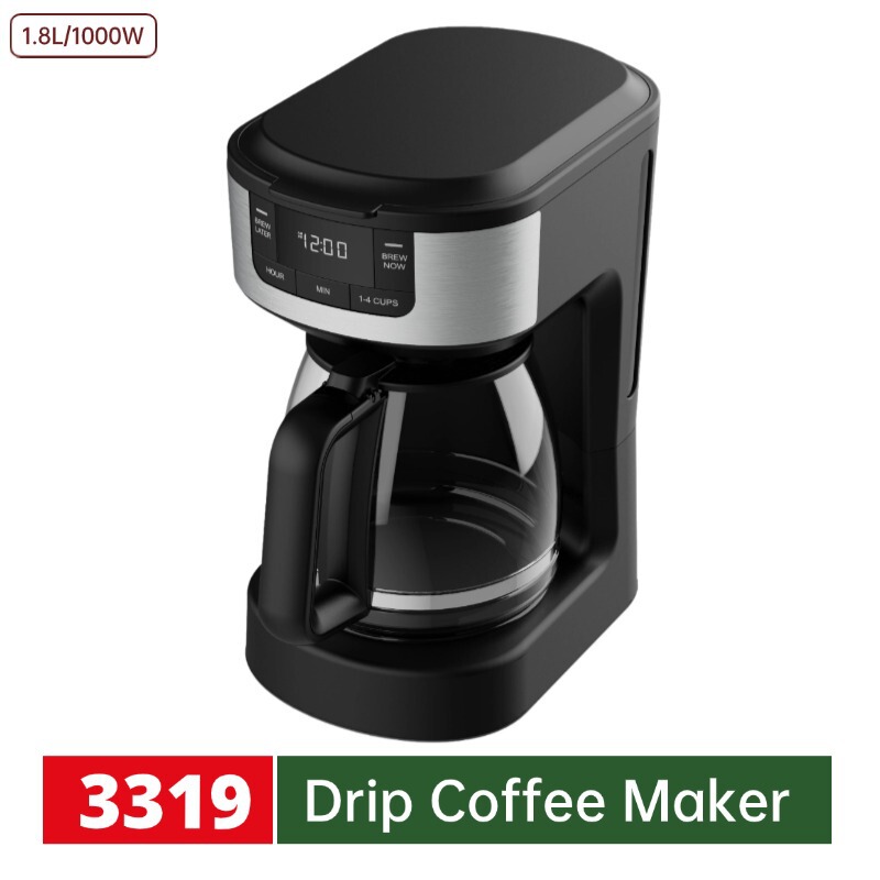 1.8-Liter 1000W Coffee Maker Drip Kettle Cross-Border Electric Small 14-Cup Large Capacity Tea and Coffee Maker