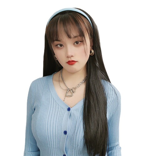 Live broadcast delivery hairband half headband long straight hair female wig all-in-one type II e-commerce supports one-piece drop shipping