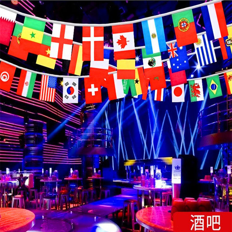 2026 Copa del Mundo de Estados Unidos, Canadá y México 48 banderas de poliéster bandera colgante bandera de bar KTV decoración bandera de color