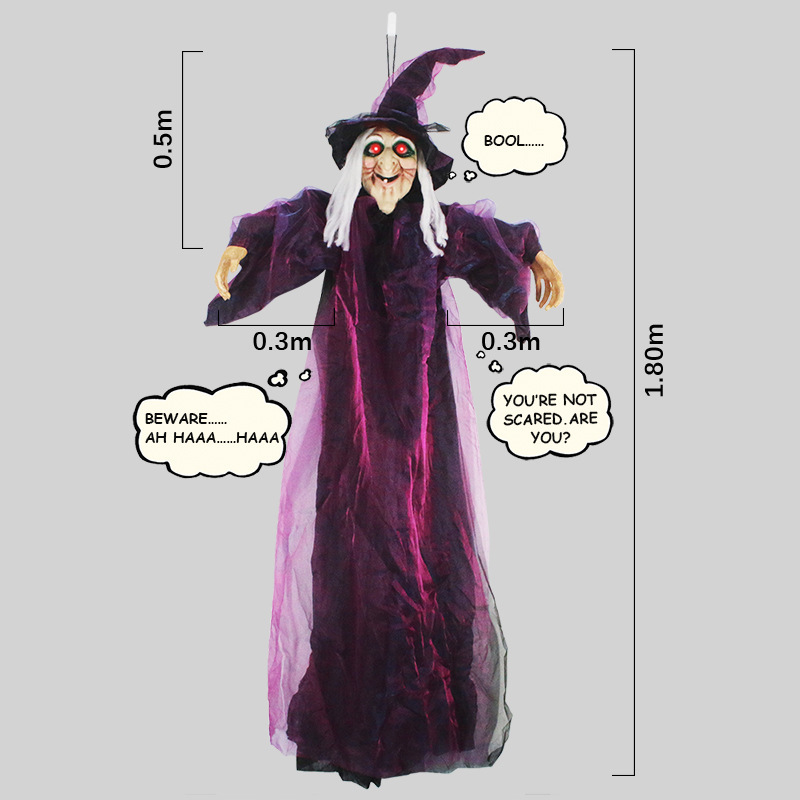 スポットAnimated Hovering Witch Animatronicsタッチサウンドコントロール活性化センサー|undefined