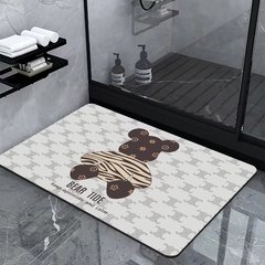 Diatomaceous Earth Bathroom Mat, Waterproof Home Bathroom Non-slip Pad Foot Mat, Cartoon Bathroom Entrance Mat