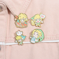 小眾設計卡通小人趣味金屬胸針個性精美固定收腰扣針服裝裝飾胸花