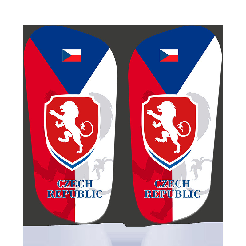 Tablero de piernas de fútbol de transferencia de sublimación 3D 2022 tema de la Copa del Mundo para adultos y niños equipo de protección de fútbol para personalizar