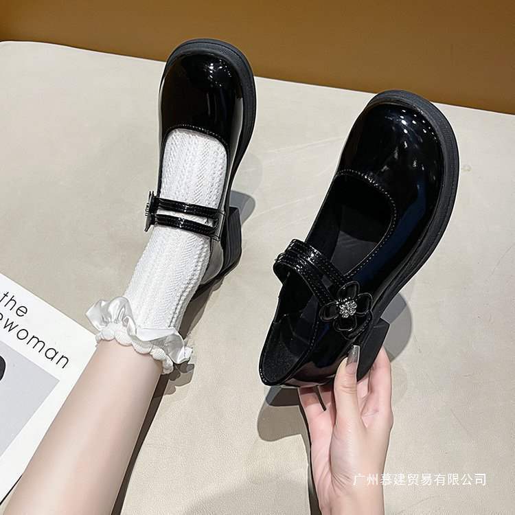 小众英伦小皮鞋女学生韩版2025年夏季新款仙女风粗跟玛丽珍单鞋女|undefined