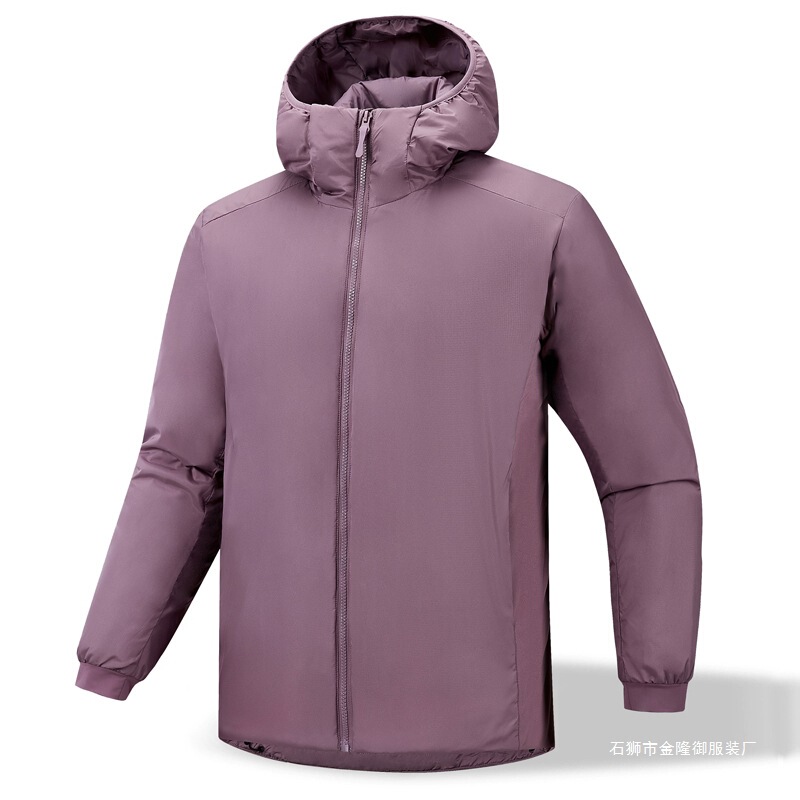 Factory Direct Sales Windproof and Water Repellent Ultra-Light Warm Gold Label P Cotton Unisex Autumn and Winter Hooded Cotton Jacket