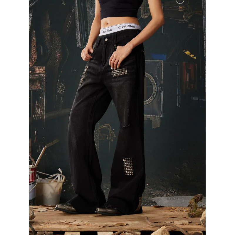 Authentic Items from the Boutique: Jeans with Lace Patchwork and Distressed Details Authentic Items from the Boutique: Jeans with Lace Patchwork and Distressed Details