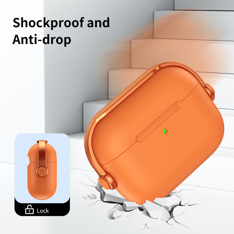 Airpodspro3 Protective Cover Is Suitable for Apple Earphone Case, Cute 4Th Generation Bracket, 2025 New Lock Earphone Cover