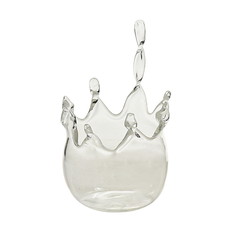 Diseño creativo de corona de vidrio candelabro lámpara de vela regalo de cumpleaños romántico decoración creativa para el hogar de boda