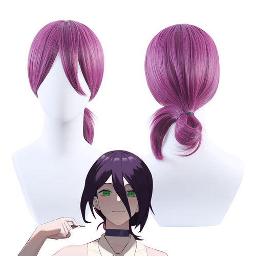 Electric Saw Man Lese Cos Hair - Chainsaw Man, Bomb Devil Purple Little Braids Anime Cosplay Wigs