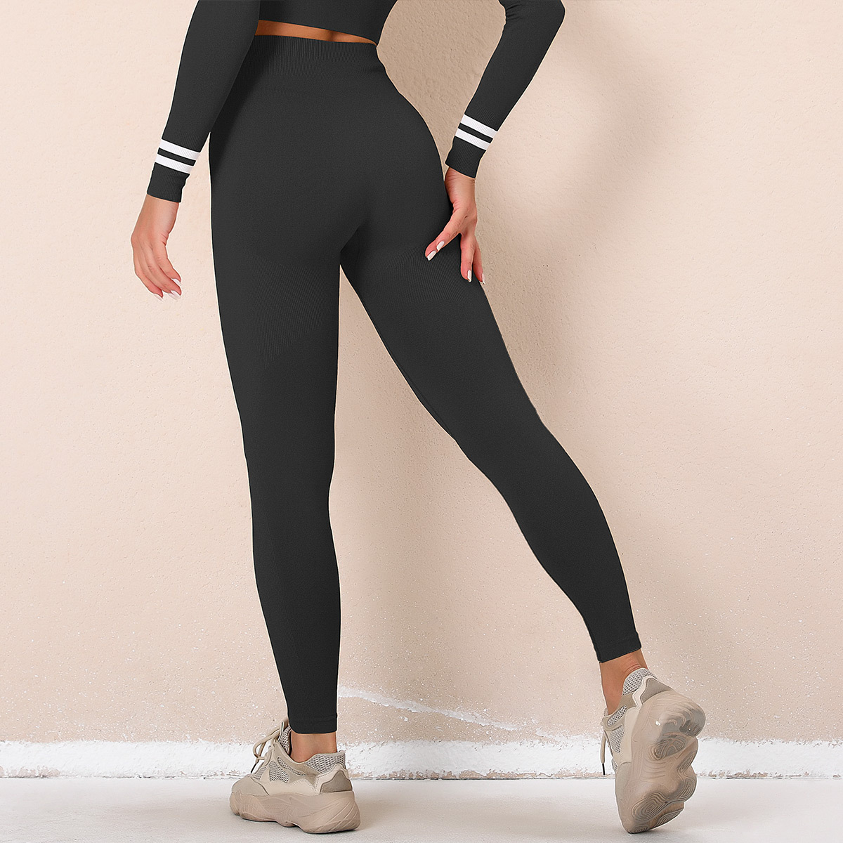 knitted sports yoga pants  NSLX51681