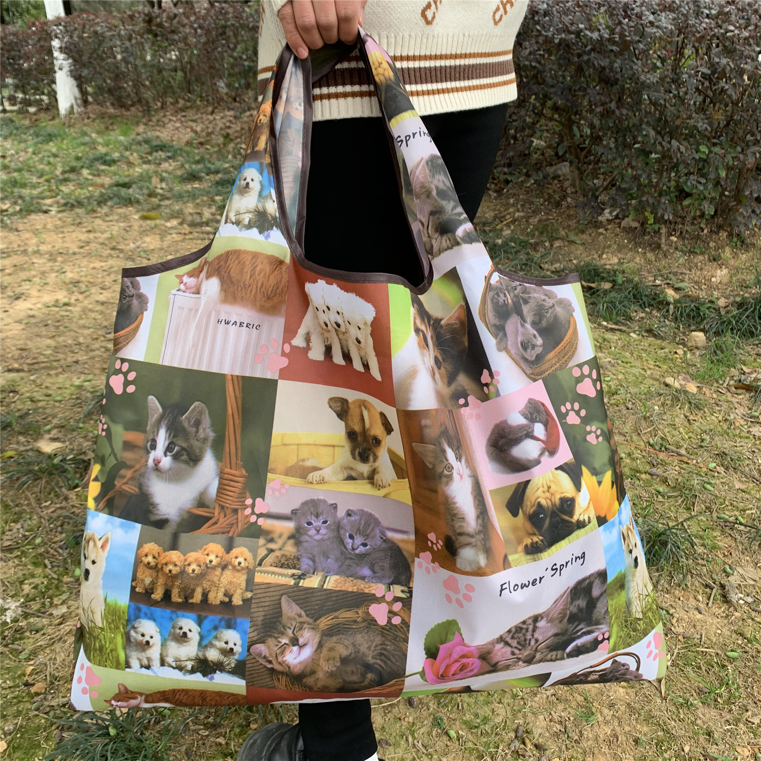 52g Weight 1 Piece Quantity Oxford Cloth Material Printing, Cartoon Pattern New Style Style New Style Printing Cartoon Oxford Cloth Shopping Bags 6